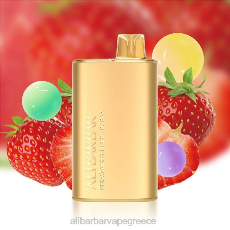 Alibarbar Vape Flavours - Alibarbar Rich 8000 ατμούς μιας χρήσης 462D12 φράουλα hubba bubba