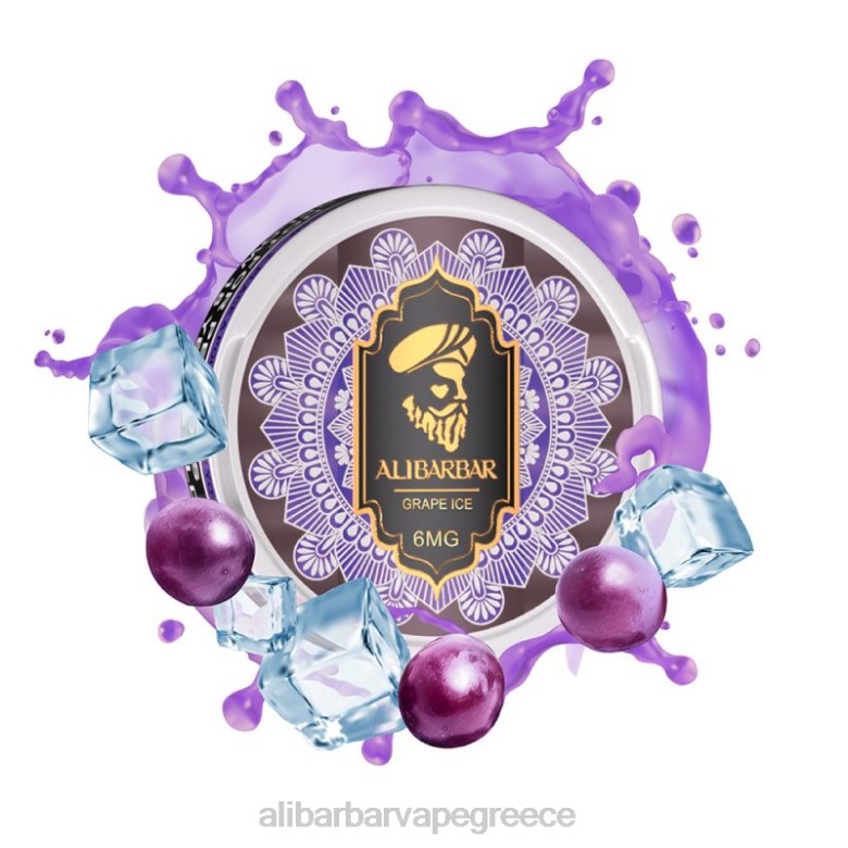 Alibarbar Vape Greece - Alibarbar σακουλάκια νικοτίνης 462D85 πάγος σταφυλιού