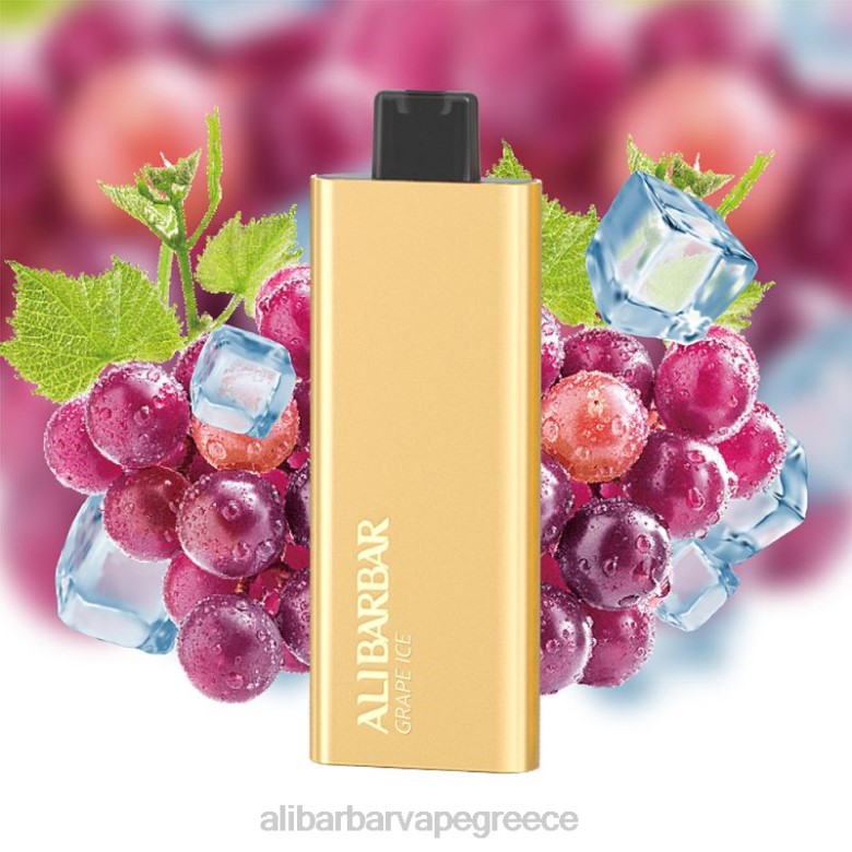 Alibarbar Vape Αθήνα - Alibarbar Pandora 7000 ατμούς μιας χρήσης 462D56 πάγος σταφυλιού